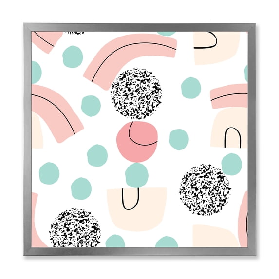 Designart 'Elements and Organic In Pastel Tones' Modern Framed Art Print