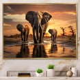 thumbnail image 1 of Designart "Elephant Forms Of Serenity II" Animals Floater Framed Canvas Art Print, 1 of 7