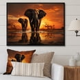 thumbnail image 1 of Designart "Elephant Forms Of Serenity IV" Animals Floater Framed Canvas Print, 1 of 7