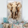 thumbnail image 1 of Designart "Elephant Majesty In Portraiture I" Animals Elephant Floater Framed Wall Art Prints, 1 of 5