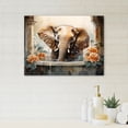 thumbnail image 1 of Designart "Elephant'S Euphoria In The Bathroom I" Bathroom Canvas Prints, 1 of 7