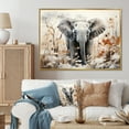 Designart "Elephants in Bamboo Wonderland" Animals Framed Wall Art