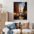 thumbnail image 1 of Designart "Elysee Paris Yellow Champ wall art" City Paris Metal Wall Decor, 1 of 1
