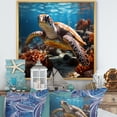 thumbnail image 1 of Designart "Emblematic Turtle Insight I" Animals Turtle Floater Framed Canvas Prints, 1 of 5