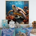 thumbnail image 1 of Designart "Emblematic Turtle Insight I" Animals Turtle Floater Framed Canvas Prints, 1 of 5