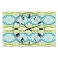 thumbnail image 1 of Designart 'Embossed Teal Pattern IV' Large Mid-Century Wall Clock, 1 of 3