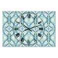 thumbnail image 1 of Designart 'Embossed Teal Pattern V' Large Mid-Century Wall Clock, 1 of 3