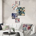 thumbnail image 1 of Designart "Embrace Of Royal Stripes" Abstract Wall Art Set Of 5 - Gold Modern Office Room Metal Wall Art Set, 1 of 6