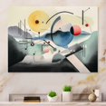 thumbnail image 1 of Designart "Embracing Art Grey and Green Tones I" Modern Geometric Metal Wall Art, 1 of 4