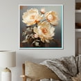 thumbnail image 1 of Designart "Embracing Softness Of Peonies I" Peonies Floater Framed Wall Art Living Room, 1 of 5