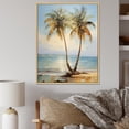 thumbnail image 1 of Designart "Embracing Sunny Palms On Bronze Beach" Palms & Palm Trees Floater Framed Wall Art Prints, 1 of 5