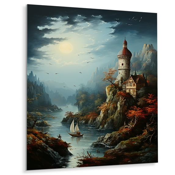 Designart "Embracing the Fall Season" Architecture Metal Art Print