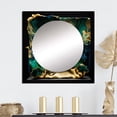 thumbnail image 1 of Designart "Emerald and Azure Geode Marble I" abstract marble Square Mirror For Wall Decor - Large Green Square Printed Wall Mirror Art - Square Modern Mirror - Wall Mounted Square Large Mirror, 1 of 5