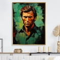 thumbnail image 1 of Designart "Emerald Portrait Of Eastwood" Pop Art Floater Framed Wall Art Prints, 1 of 5