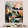 thumbnail image 1 of Designart "Emerald Rose Reality Shift" Abstract Painting Metal Wall Art Prints, 1 of 5