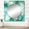 thumbnail image 1 of Designart "Emerald Seaglass Mosaic" Abstract Square Mirror For Wall Decor - Large Green Square Mirror Printed Wall Decor - Modern Square Living Room Mirror, 1 of 5