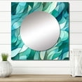 thumbnail image 1 of Designart "Emerald Seaglass Mosaic I" Abstract Square Mirror For Wall Decor - Large Green Square Printed Wall Mirror Art - Square Modern Mirror - Wall Mounted Square Large Mirror, 1 of 5