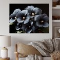 thumbnail image 1 of Designart "Emerging Black Pansies From The Shadows" Pansies Canvas Prints, 1 of 7