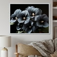 thumbnail image 1 of Designart "Emerging Black Pansies From The Shadows" Pansies Floater Framed Canvas Prints, 1 of 5