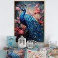 thumbnail image 1 of Designart "Enchanted Blooms With Fantasy Peacock II" Animals Peacock Floater Framed Wall Decor, 1 of 5