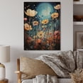 thumbnail image 1 of Designart "Enchanted Blossoms in Yellow and Blue Wildflowers" Floral Print on Natural Pine Wood, 1 of 5