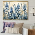 thumbnail image 1 of Designart "Enchanted Blue Bonnet Fields I" Blue Bonnets Floater Framed Canvas Wall Art, 1 of 5