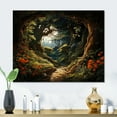 thumbnail image 1 of Designart "Enchanted Forest Path" Tunnels Metal Art Print, 1 of 5