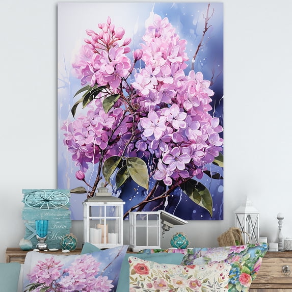 Designart "Enchanted Lilac Murmurs" Lilacs Canvas Prints