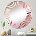thumbnail image 1 of Designart "Enchanted Spills in Pink and Gold VII" Abstract Spiral Round Wall Mirror - Abstract Oval Printed Decorative Mirror - Multiple Color Options, 1 of 5