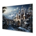 thumbnail image 1 of Designart "Enchanted Winter Castle" Architecture Metal Wall Decor, 1 of 5