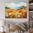 thumbnail image 1 of Designart "Enchanting Mountain Wildflowers I" Wildflowers Wall Art Living Room, 1 of 7
