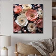 thumbnail image 1 of Designart "Enchanting Ranunculus Flowers II" Floral Metal Art Living Room, 1 of 5