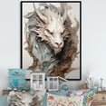 thumbnail image 1 of Designart "Enchanting Realm Of The Dragon" Dragons Floater Framed Wall Art Living Room, 1 of 5