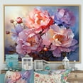 thumbnail image 1 of Designart "Enchanting Sunset Peonies" Peonies Floater Framed Canvas Prints, 1 of 5