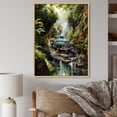 thumbnail image 1 of Designart "Enchanting Waterfall Green Pickup Truck Escape I" Pickup Truck Floater Framed Wall Art Living Room, 1 of 7