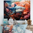 thumbnail image 1 of Designart "Encountering Lemon Sharks: Underwater Landscape" Coastal Coral Under Water Wall Art Living Room, 1 of 1