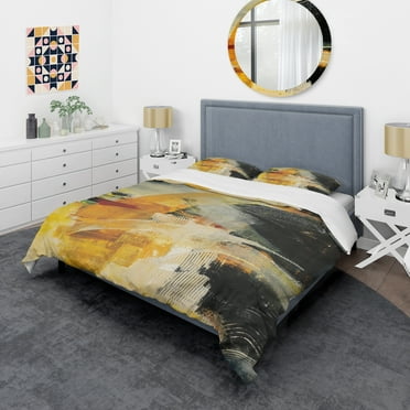 Designart 'End of the Orange Rainbow II' Glam Duvet Cover Set