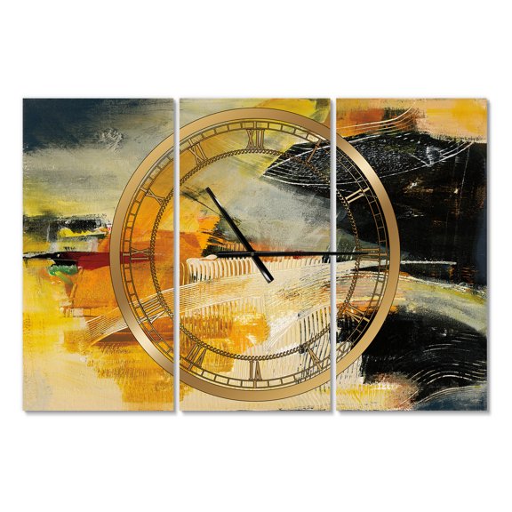 Designart 'End of the Orange Rainbow II' Traditional Wall Clock