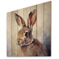 thumbnail image 1 of Designart "Endearing Rabbit I" Animals Print on Natural Pine Wood, 1 of 5