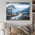 thumbnail image 1 of Designart "Endless Journey Meandering Blue Road II" Landscapes Floater Framed Canvas Art Print, 1 of 7