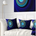 thumbnail image 1 of Designart Endless Tunnel Blue Ripples - Abstract Throw Pillow - 18x18, 1 of 5