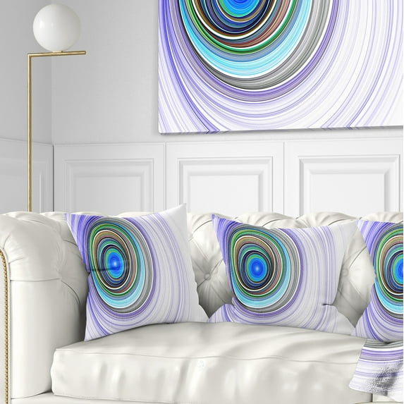 Designart Endless Tunnel Purple Ripples - Abstract Throw Pillow - 18x18