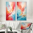 thumbnail image 1 of Designart "Energetic Eruptions Mid Century Artistry III" Abstract Framed Wall Art Set Of 2 - Multi-Color Abstract Framed Wall Art Set Of 2, 1 of 7