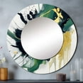 thumbnail image 1 of Designart "Energetic Green and Yellow Splash" Fractals Rund Mirror For Wall Decor - Large Green Round Printed Mirror - Modern Round Mirror 23" x 23" Inch, 1 of 6