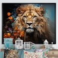 thumbnail image 1 of Designart "Energy Of The Untamed Lions I" Animals Lion Floater Framed Canvas Wall Art, 1 of 5
