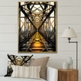 thumbnail image 1 of Designart "Energy Trails Power Lines painting" Cityscapes Floater Framed Canvas Wall Art, 1 of 7