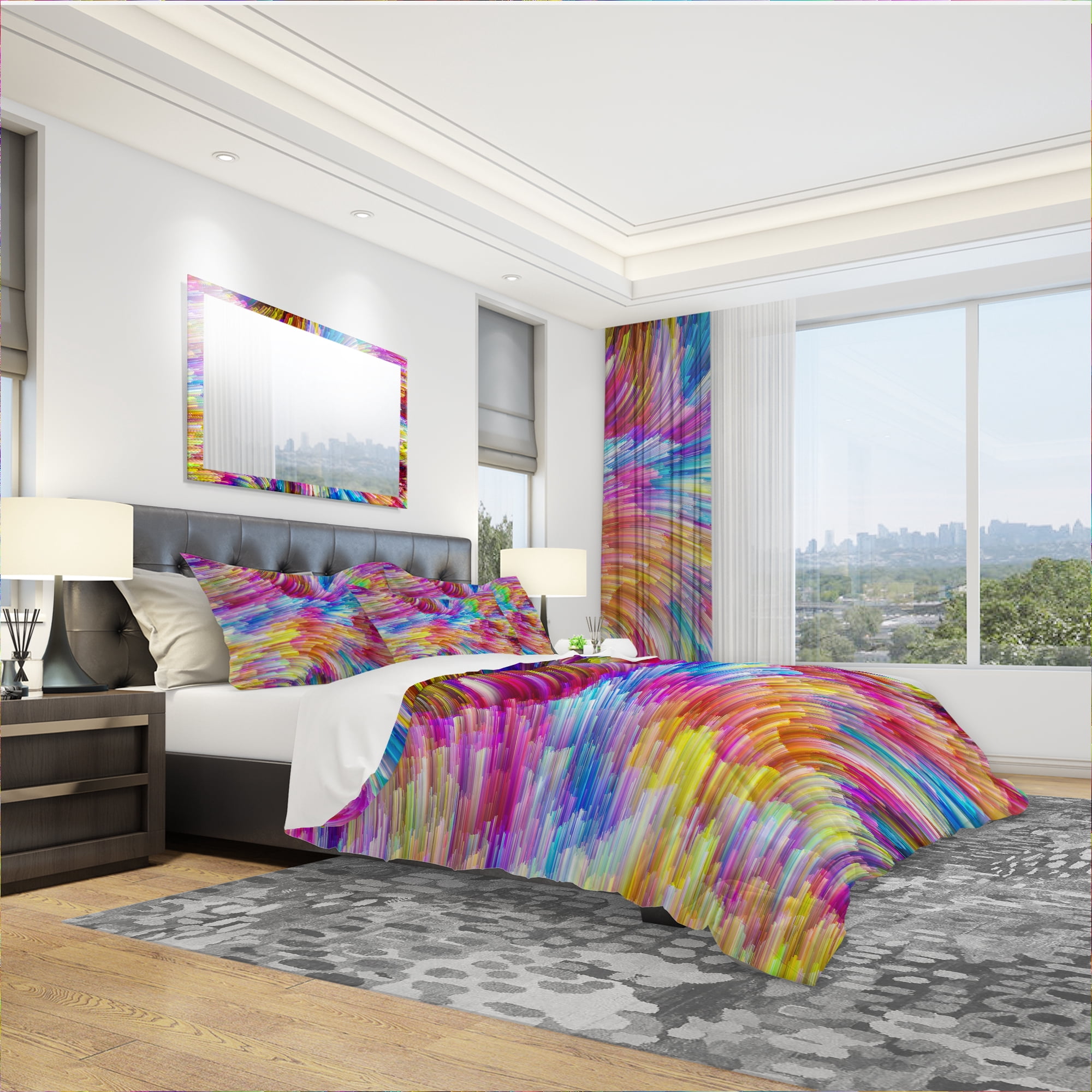 Designart 'Energy of Painter' Modern & Contemporary Duvet Cover Set