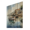 thumbnail image 1 of Designart "England Calm Harborengland horizon" England Print on Natural Pine Wood, 1 of 5