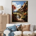 thumbnail image 1 of Designart "England Countryside Cottageengland horizon" England Floater Framed Canvas Wall Art, 1 of 7