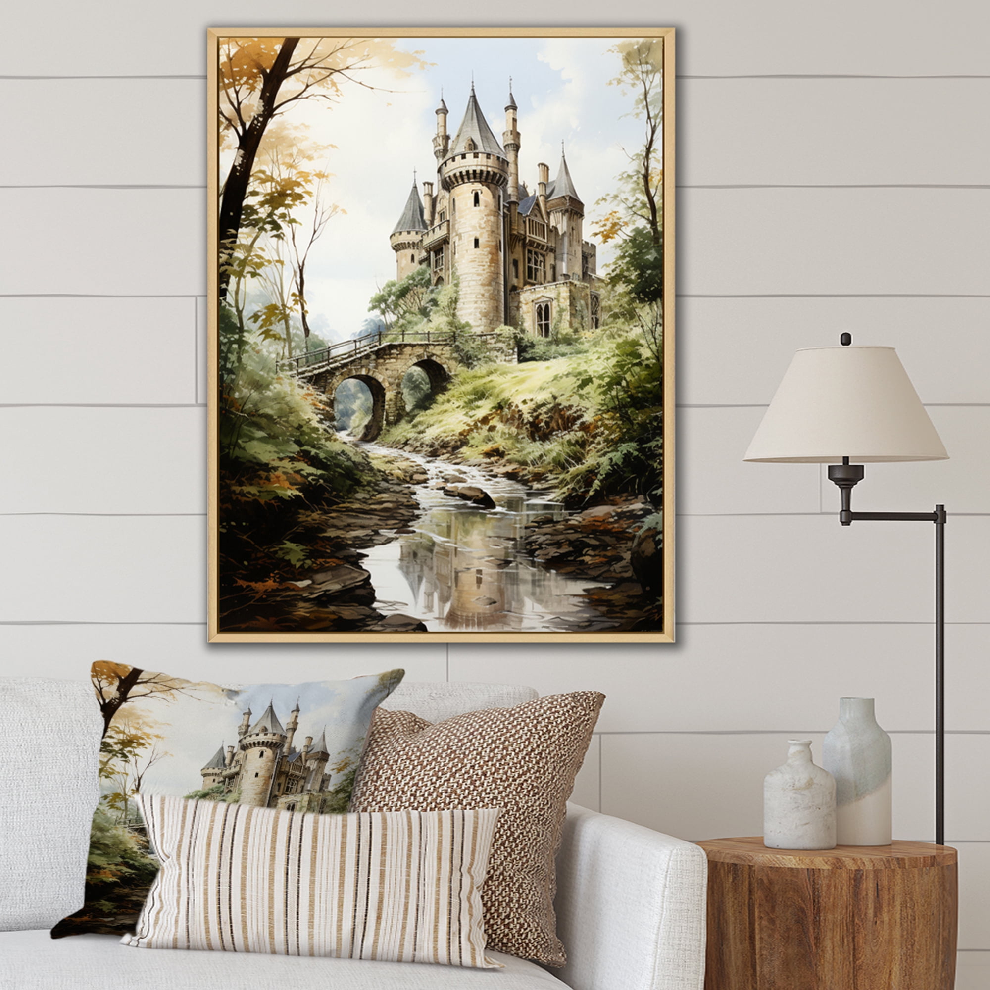 Designart "England Historic Castleengland horizon" Cityscapes Floater ...
